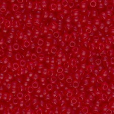 Miyuki rocailles Perlen 11/0 - Matted transparent red 11-141F